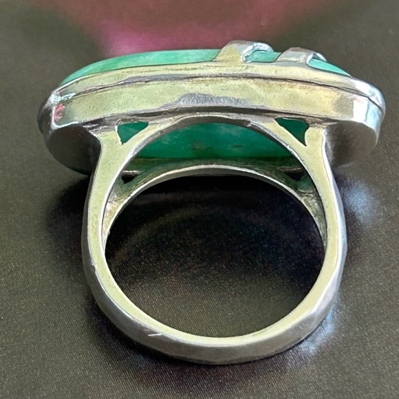 Silpada Vintage Sterling MINTY FRESH Chrysoprase Ring - Picture 2 of 4